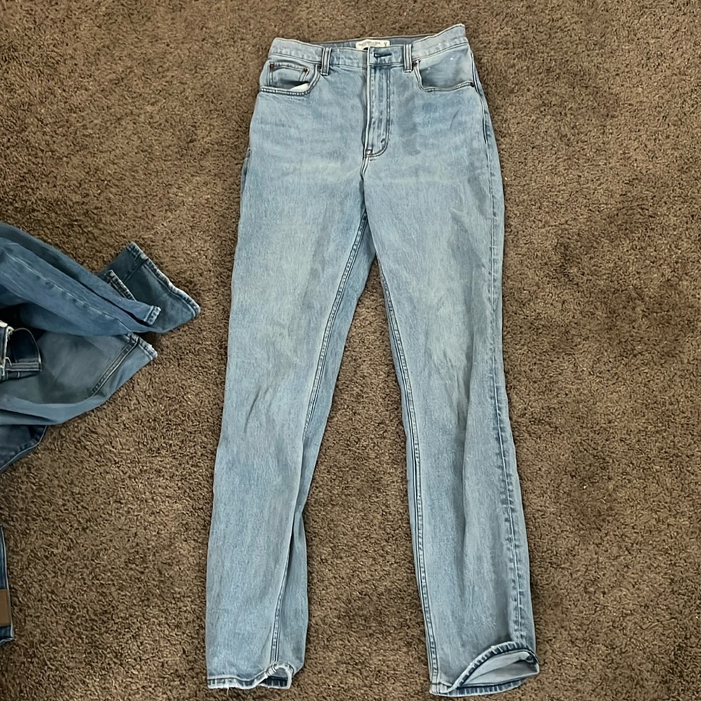 Abercrombie & fitch 27/4 the 90s slim straight ultra high rise